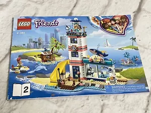 LEGO Friends lighthouse rescue center 41380 #2 manual only no bricks - Imagen 1 de 3