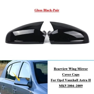 Fits For Opel Vauxhall Astra H MK5 2004-2009 2x Rear View Wing Mirror Cover Caps - Picture 1 of 8