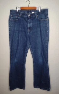 Levis 515 Jeans Womens Dark Wash Mid Rise Boot Cut Denim 16 Blue YY - Picture 1 of 6