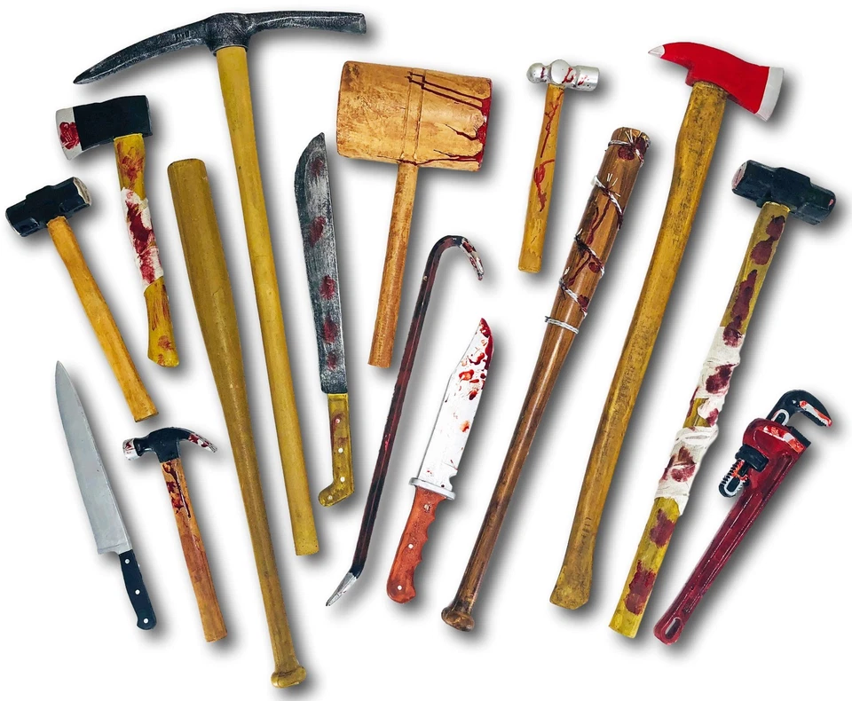 RUBBER JOHNNIES TM Realistic Halloween PU Foam Prop Weapons Tools Horror Costume Movie Props