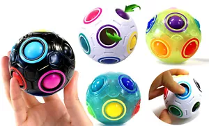 Puzzle di torsione cubo di plastica per bambini magia arcobaleno palla giocattolo educativa - Foto 1 di 10