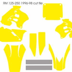 Suzuki Motocross vector template RM 125-250 1996-1998 cut design file - Picture 1 of 1