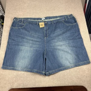 Liberty Blues Denim Shorts Herren 66 blau Jeans Big Tall elastischer Bund Reißverschluss Hosenschlitz neu mit Etikett - Bild 1 von 15