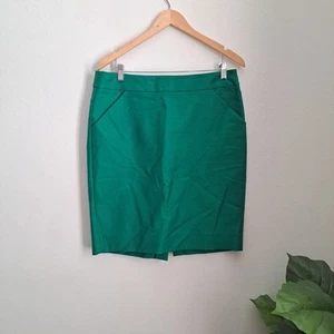 J.CREW Rock Damen The Pencil Skirt gerade grün knielang Größe 12 - Bild 1 von 9