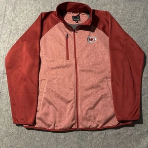 Giacca pile G-III Kansas City Chiefs full zip uomo 2XL ricamata colorblock - Foto 1 di 8