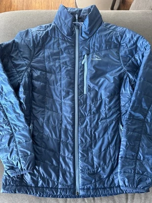 LL Bean Jacket Womens M Blue PrimaLoft Packaway Full Zip Hiking Outdoor EXC. - Image 1 of 4