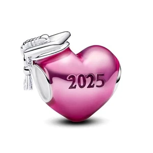 2025 Pink Graduation Cap Charm for Bracelets and Necklaces Birthdays Jewelry - Picture 1 of 5