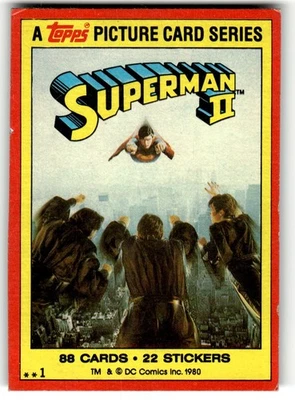 1980 Topps Superman II Card #1 Superman II Title Card - Image 1 of 4