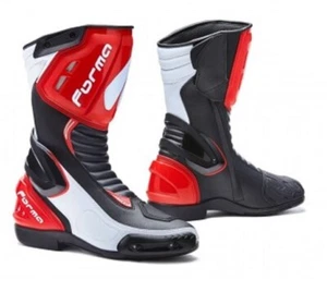 Stivali moto sportivi racing pista corsa Forma Freccia nero bianco rosso boots - Foto 1 di 1
