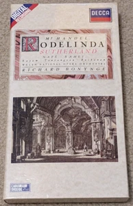 Handel "Rodelinda" Opera - Sutherland; Bonynge 1987 / 3 Cassettes + Libretto - Picture 1 of 3