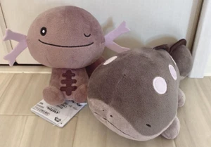 Pokemon Relaxing Time Wooper Clodsire Plush Doll Set of 2 13cm New - Picture 1 of 3