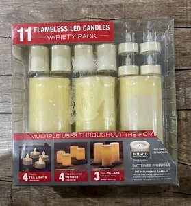 Candle, Flameless set, LED Wax Plastic Candles, Cream/white Candle set - Picture 1 of 3