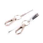 Metal Keychain Earpick Nail Scissors Keyring Pendant Portable Ear Cleaning Tools