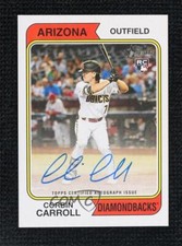 2023 Topps Heritage Real One Corbin Carroll #ROA-CCR Rookie Auto RC