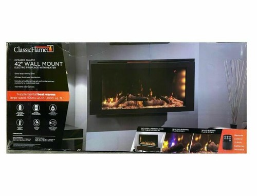 Classic+Flame+42%22+Wall-Mounted+Infrared+Electric+Fireplace+Heater for  sale online | eBay