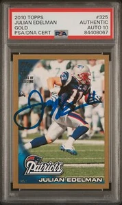 Julian Edelman 2010 Topps Gold Signed Rookie Card #325 Auto PSA 10 543/2010 - Picture 1 of 1