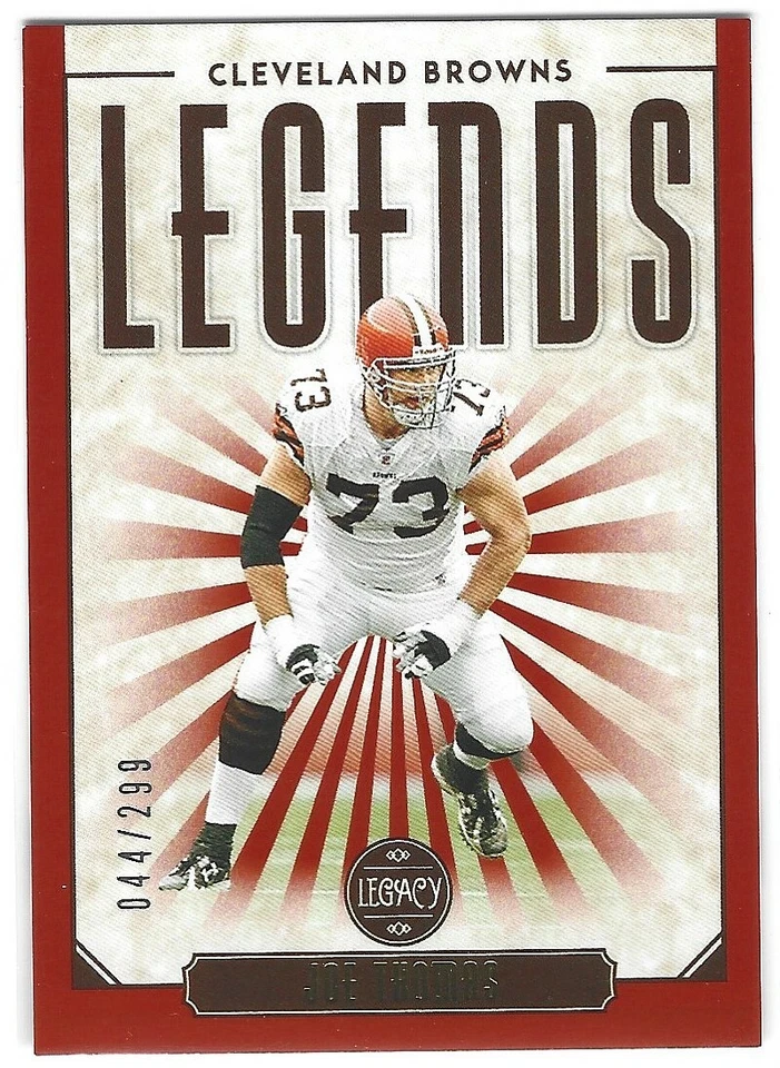 JOE THOMAS 2020 LEGACY LEGENDS RED #44/299 BROWNS WISCONSIN BADGERS O2 - Image 1 of 1