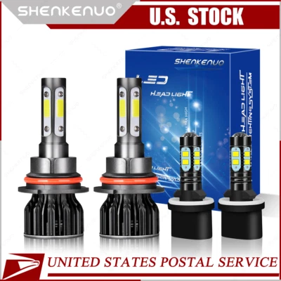 Faros LED de 4 lados + kit de faros antiniebla para Pontiac Grand Am 1999 2000-2005 Foto 1 de 4