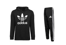 New Mens Adidas Fleece Hoodie & Jogger Set Pants Hooded Pullover Outfit