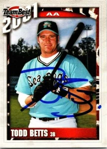 Todd Betts autographed Baseball Card Portland Sea Dogs 2001 Team Best Rookie #11 - Picture 1 of 1