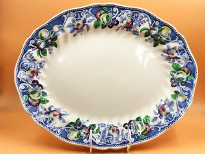 Royal Doulton blue, multicolour Pomeroy oval serving platter. D5472. 15.25". - Picture 1 of 6