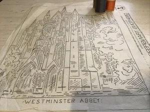 Vintage Deighton’s Silver Transfer. Ref M19030. Westminster Abbey. 24 x 32cm. - Picture 1 of 6