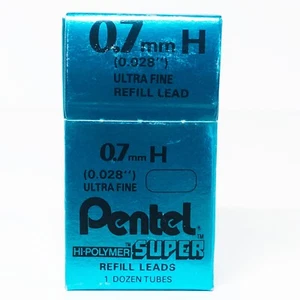 Pentel Piomeri di ricarica super alti polimeri 0,7 mm H scatola aperta ultra fine - Foto 1 di 8