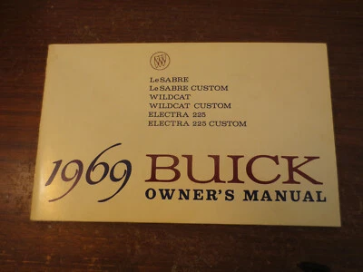 Original 1969 Buick car owners manual - LeSabre & Wildcat & Electra - -- ---- Foto 1 de 4