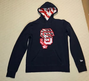 New Era San Francisco Giants Hoodie Sweatshirt Mens Medium July 4 Flag Sweater - Picture 1 of 6