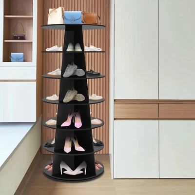Rotating Shoe Rack, Spinning Shoe Rack, 360° Revolving Shoe Storage Organizer - Image 1 of 4