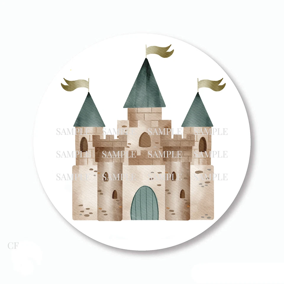 Princess Castle Kings Castle Stickers Favor Labels Scrapbook Stickers 5 Sizes
