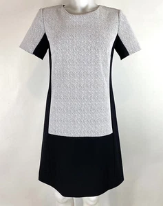 Classiques Entier Shift Dress Short Sleeve Colorblock Jacquard Ponte Knit size 4 - Picture 1 of 8