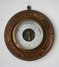 altes Barometer rund - Holz