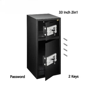33" Double Door Safe Deposit Box Secret Hidden Piggy Bank Separate Storage Space - Picture 1 of 16