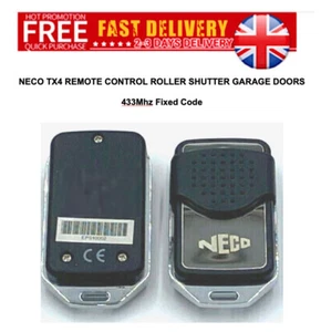 NECO GARAGE DOOR KEY FOB REMOTE CONTROL TX4 BLACK CASE COVER OPENER TRANSMITTER - Picture 1 of 21