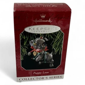 Hallmark Ornament 1998 Puppy Love serie da collezione #8 Black Lab - Foto 1 di 5