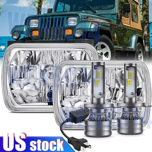 5x7 7x6 H6054 LED Headlights for Jeep Wrangler YJ Cherokee XJ Ford Chevy TOYOTA - Picture 1 of 16