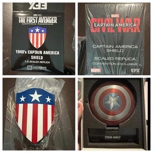 Marvel Civil War Captain America Shield Scaled Replicas EFX w/ COA AP - Picture 1 of 9