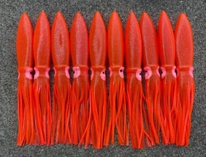 LOT OF 10 9" SHELL BULB SQUID GREAT 4 DAISY CHAIN SPREADER BAR - CORAL PINK - Picture 1 of 1