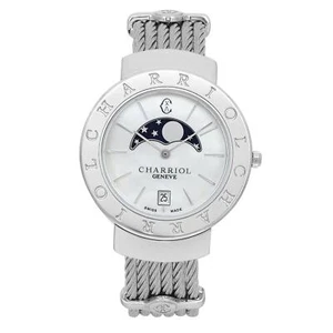 Charriol St Tropez Moonphase 35mm Diamond MOP Dial Ladies Watch ST35SD1.560.008 - Picture 1 of 4