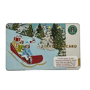 2007 Starbucks Old Logo Sled Winter Wonderland Gift Card • Unloaded & Mint - Picture 1 of 2