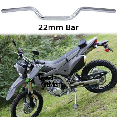 Manillar de barra de arrastre rastreador de 7/8" 22 mm cromado para motocicleta Kawasaki KLX300 300R Foto 1 de 4