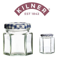 Kilner Hexagonal Twist Top Glass Jar Storage Dried Foods Herbs Preserving Jams