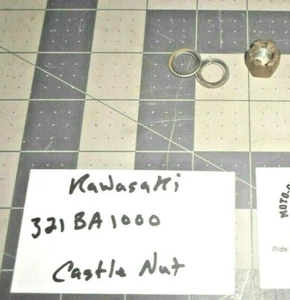 KAWASAKI KXF250 321BA1000 CASTLE NUT USED 1 QUANTITY VINTAGE OEM FREE SHIPPING - Picture 1 of 1