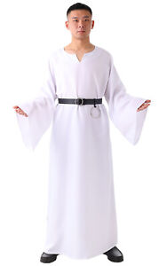 Medieval SCA Reenactment Pagan Ritual Robe Gown With Belt Cosplay Costume