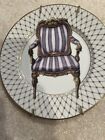 2 Fitz and Floyd Beautiful "Chaise" Fine Porcelain Plates Set of two New 8.25”
