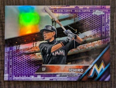 Ichiro 2016 Topps Chrome Purple Refractor /275 - Image 1 of 3