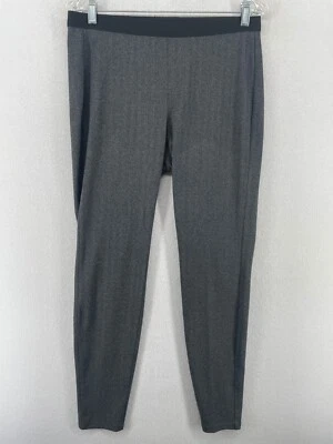 EILEEN FISHER Leggings S Pants Stretch Herringbone Jersey Ankle Pull On Gray - Image 1 of 4