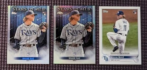 Shane Baz Lot 2022 Topps Update base Rookie Debut Chrome Stars of MLB Rays RC Mt - Picture 1 of 3