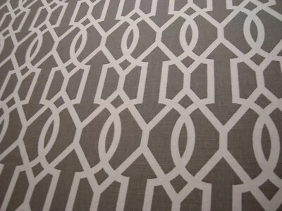 TELA geométrica de lino gris puerta descendente THIBAUT de 3,9 yardas 55" x 143" BTP Foto 1 de 4